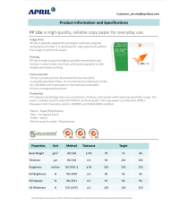Carta fotocopie A4 PPLITE April multi-purpose A4 80gr bianca,500ff in risma - bianco elevato - Certificata FSC,ECF,ECOLABEL