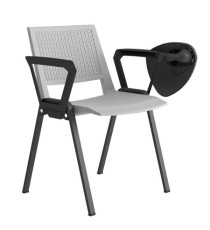 Seduta attesa Kentra KEV - con braccioli fissi e tavoletta - grigio - Unisit Seduta attesa Kentra KEV - con braccioli fissi e tavoletta - grigio - Unisit