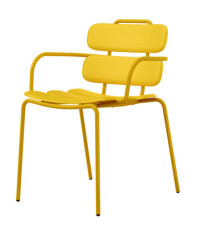 Seduta collettività Lemon - con braccioli - polipropilene - giallo - Unisit Seduta collettività Lemon - con braccioli - polipropilene - giallo - Unisit