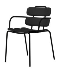 Seduta collettività Lemon - con braccioli - polipropilene - nero - Unisit Seduta collettività Lemon - con braccioli - polipropilene - nero - Unisit