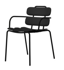 Seduta collettività Lemon - con braccioli - polipropilene - nero - Unisit Seduta collettività Lemon - con braccioli - polipropilene - nero - Unisit