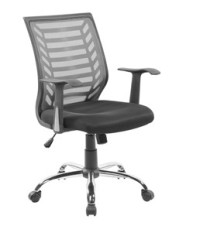 Seduta operativa Miami - con braccioli - schienale in rete grigia/seduta nero - Serena Group Seduta operativa Miami - con braccioli - schienale in rete grigia/seduta nero - Serena Group