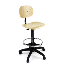 Seduta tecnigrafo - multistrato - con ruote - faggio - Unisit