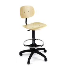 Seduta tecnigrafo - multistrato - con ruote - faggio - Unisit