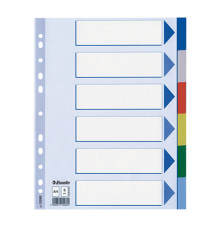 Separatore - 6 tasti colorati - PPL - A4 - multicolore - Esselte Separatore - 6 tasti colorati - PPL - A4 - multicolore - Esselte