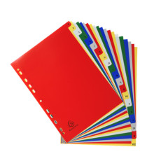 Separatore alfabetico A/Z - colori assortiti 160 gr - tasti colorati - A4 - Exacompta