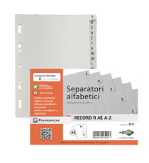 Separatore alfabetico A/Z Record R - PPL - 15x21 cm - A5 - grigio - Sei Rota Separatore alfabetico A/Z Record R - PPL - 15x21 cm - A5 - grigio - Sei Rota