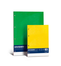 Separatore Dividerello - cartoncino colorato 220 gr - 16 x 21 cm - mix 5 colori - Favini - set da 10 fogli