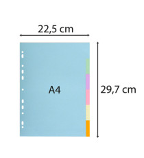 Separatore Forever - A4 - 6 tasti - cartoncino - 170 gr - Exacompta Separatore Forever - A4 - 6 tasti - cartoncino - 170 gr - Exacompta