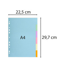 Separatore Forever - A4 - 6 tasti - cartoncino - 170 gr - Exacompta Separatore Forever - A4 - 6 tasti - cartoncino - 170 gr - Exacompta