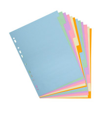 Separatore Forever Pastel - A4 - 12 tasti - cartoncino - 170 gr - Exacompta