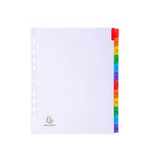 Separatore numerico 1/12 - cartoncino bianco 160 gr - tasti colorati - A4 maxi - Exacompta Separatore numerico 1/12 - cartoncino bianco 160 gr - tasti colorati - A4 maxi - Exacompta
