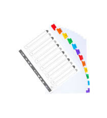 Separatore numerico 1/12 - cartoncino bianco 160 gr - tasti colorati - A4 maxi - Exacompta Separatore numerico 1/12 - cartoncino bianco 160 gr - tasti colorati - A4 maxi - Exacompta