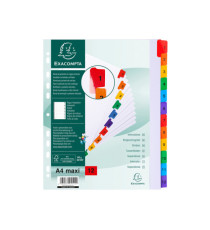 Separatore numerico 1/12 - cartoncino bianco 160 gr - tasti colorati - A4 maxi - Exacompta Separatore numerico 1/12 - cartoncino bianco 160 gr - tasti colorati - A4 maxi - Exacompta