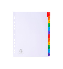 Separatore numerico 1/12 - cartoncino bianco 160 gr - tasti colorati - A4 maxi - Exacompta Separatore numerico 1/12 - cartoncino bianco 160 gr - tasti colorati - A4 maxi - Exacompta