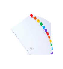 Separatore numerico 1/12 - cartoncino bianco 160 gr - tasti colorati - A4 maxi - Exacompta Separatore numerico 1/12 - cartoncino bianco 160 gr - tasti colorati - A4 maxi - Exacompta