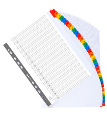 Separatore numerico 1/31 - cartoncino bianco 160 gr - tasti colorati - A4 maxi - Exacompta Separatore numerico 1/31 - cartoncino bianco 160 gr - tasti colorati - A4 maxi - Exacompta