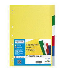Separatore Record S - 12 tasti - PP - 21 x 29,7 cm - A4 - multicolore - Sei Rota Separatore Record S - 12 tasti - PP - 21 x 29,7 cm - A4 - multicolore - Sei Rota