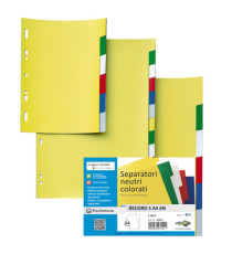 Separatore Record S - 6 tasti - PP - 21 x 29,7 cm - A4 - multicolore - Sei Rota Separatore Record S - 6 tasti - PP - 21 x 29,7 cm - A4 - multicolore - Sei Rota
