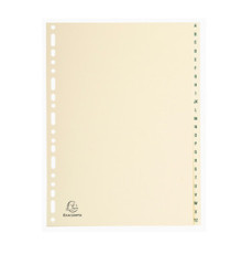 Separatori - 24 tasti A-Z - cartoncino - A4 - avorio - Exacompta Separatori - 24 tasti A-Z - cartoncino - A4 - avorio - Exacompta