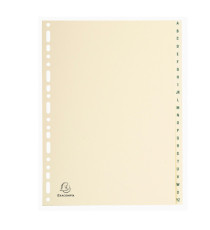 Separatori - 24 tasti A-Z - cartoncino - A4 - avorio - Exacompta Separatori - 24 tasti A-Z - cartoncino - A4 - avorio - Exacompta