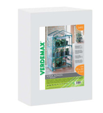 Serra Azalea - 3 ripiani - 70 x 50 x 125 cm - acciaio verniciato/PVC - verde/trasparente - Verdemax