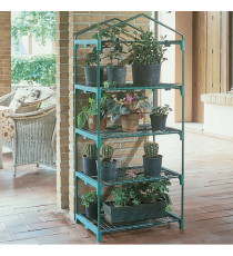 Serra Azalea - 4 ripiani - 70 x 50 x 158 cm - acciaio verniciato/PVC - verde/trasparente - Verdemax