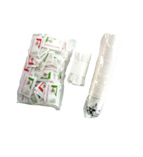 Serving kit - 50 bicchierini + 50 bustine zucchero + 50 palettine - FPP Serving kit - 50 bicchierini + 50 bustine zucchero + 50 palettine - FPP