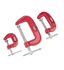 Set 3 morsertti a C - con serraggio a vite - misure assortite - Valex