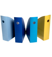 Set 4 portariviste Mag-Cube Bee Blue - 26,6 x 8,2 x 30,5 cm - colori assortiti - Exacompta Set 4 portariviste Mag-Cube Bee Blue - 26,6 x 8,2 x 30,5 cm - colori assortiti - Exacompta