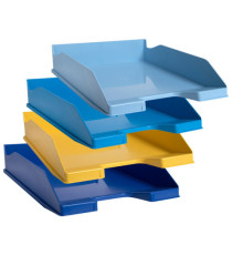 Set 4 vaschette portacorrispondenza Combo Midi Bee Blue - colori assortiti - Exacompta Set 4 vaschette portacorrispondenza Combo Midi Bee Blue - colori assortiti - Exacompta