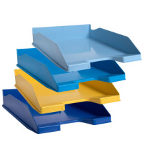 Set 4 vaschette portacorrispondenza Combo Midi Bee Blue - colori assortiti - Exacompta Set 4 vaschette portacorrispondenza Combo Midi Bee Blue - colori assortiti - Exacompta