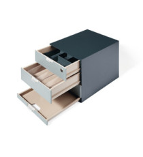 Set Coffee Point Box - 2 organizer inclusi - 28,9x27,9x35,4 cm - ABS - grigio - Durable