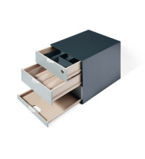 Set Coffee Point Box - 2 organizer inclusi - 28,9x27,9x35,4 cm - ABS - grigio - Durable