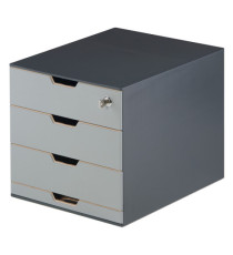 Set Coffee Point Box - 2 organizer inclusi - 28,9x27,9x35,4 cm - ABS - grigio - Durable