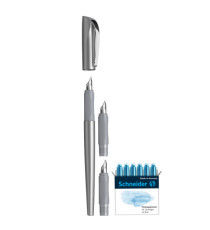 Set penna stilografica Callissima - 3 punte intercambiabili incluse - fusto antarcite - Schneider Set penna stilografica Callissima - 3 punte intercambiabili incluse - fusto antarcite - Schneider