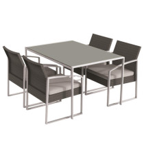 Set pranzo Bilbao - nero/grigio - Garden Friend - set 5 elementi