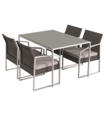 Set pranzo Bilbao - nero/grigio - Garden Friend - set 5 elementi