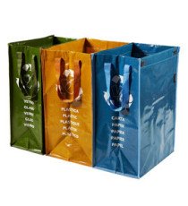 Set Ricicla Bag - 3 contenitori - misure assortite - verde/ocra/blu - Perfetto Set Ricicla Bag - 3 contenitori - misure assortite - verde/ocra/blu - Perfetto
