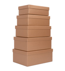 Set scatole regalo - dimensioni assortite - fantasia Caramel - conf. 5 pezzi Set scatole regalo - dimensioni assortite - fantasia Caramel - conf. 5 pezzi