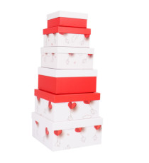 Set scatole regalo - dimensioni assortite - fantasia Charmed - conf. 6 pezzi Set scatole regalo - dimensioni assortite - fantasia Charmed - conf. 6 pezzi