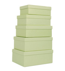 Set scatole regalo - dimensioni assortite - fantasia Green - conf. 5 pezzi Set scatole regalo - dimensioni assortite - fantasia Green - conf. 5 pezzi