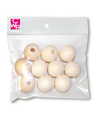 Sfere in legno naturale - diametro 20 mm - CWR - conf. 10 pezzi