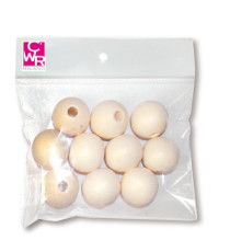 Sfere in legno naturale - diametro 20 mm - CWR - conf. 10 pezzi