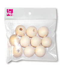 Sfere in legno naturale - diametro 30 mm - CWR - conf. 4 pezzi Sfere in legno naturale - diametro 30 mm - CWR - conf. 4 pezzi