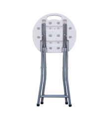 Sgabello Horeca - pieghevole - 44 x 30 x 30 cm - HDPE - bianco - Garden Friend