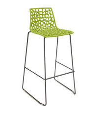 Sgabello Spider Fix  - Nero opaco/verde anice - Grandsoleil Sgabello Spider Fix  - Nero opaco/verde anice - Grandsoleil