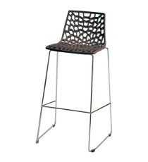 Sgabello Spider Fix - 44 x 53 x 96 cm - policarbonato - moka lucido - Grandsoleil Sgabello Spider Fix - 44 x 53 x 96 cm - policarbonato - moka lucido - Grandsoleil