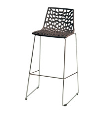 Sgabello Spider Fix - 44 x 53 x 96 cm - policarbonato - moka lucido - Grandsoleil Sgabello Spider Fix - 44 x 53 x 96 cm - policarbonato - moka lucido - Grandsoleil