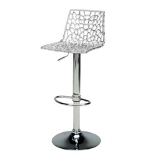 Sgabello Spider Gas - 38,5 x 42 x 104 cm - policarbonato - trasparente - Grandsoleil